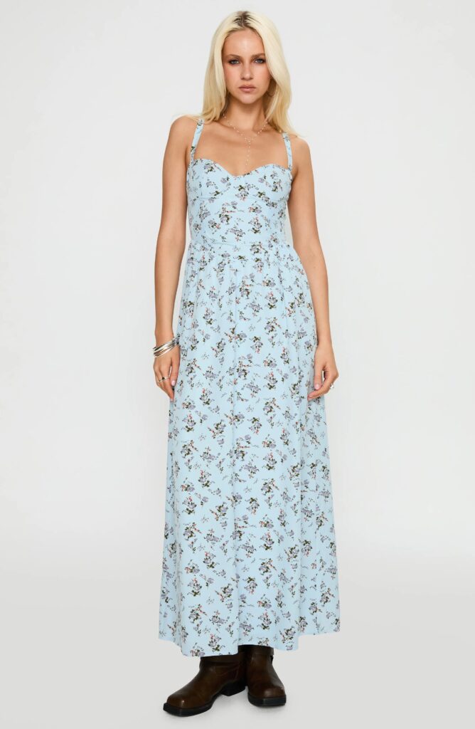 Izebella Flora Sleeveless Maxi Dress Full Size Image 1