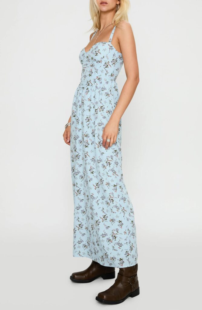 Izebella Flora Sleeveless Maxi Dress Full Size Image 3