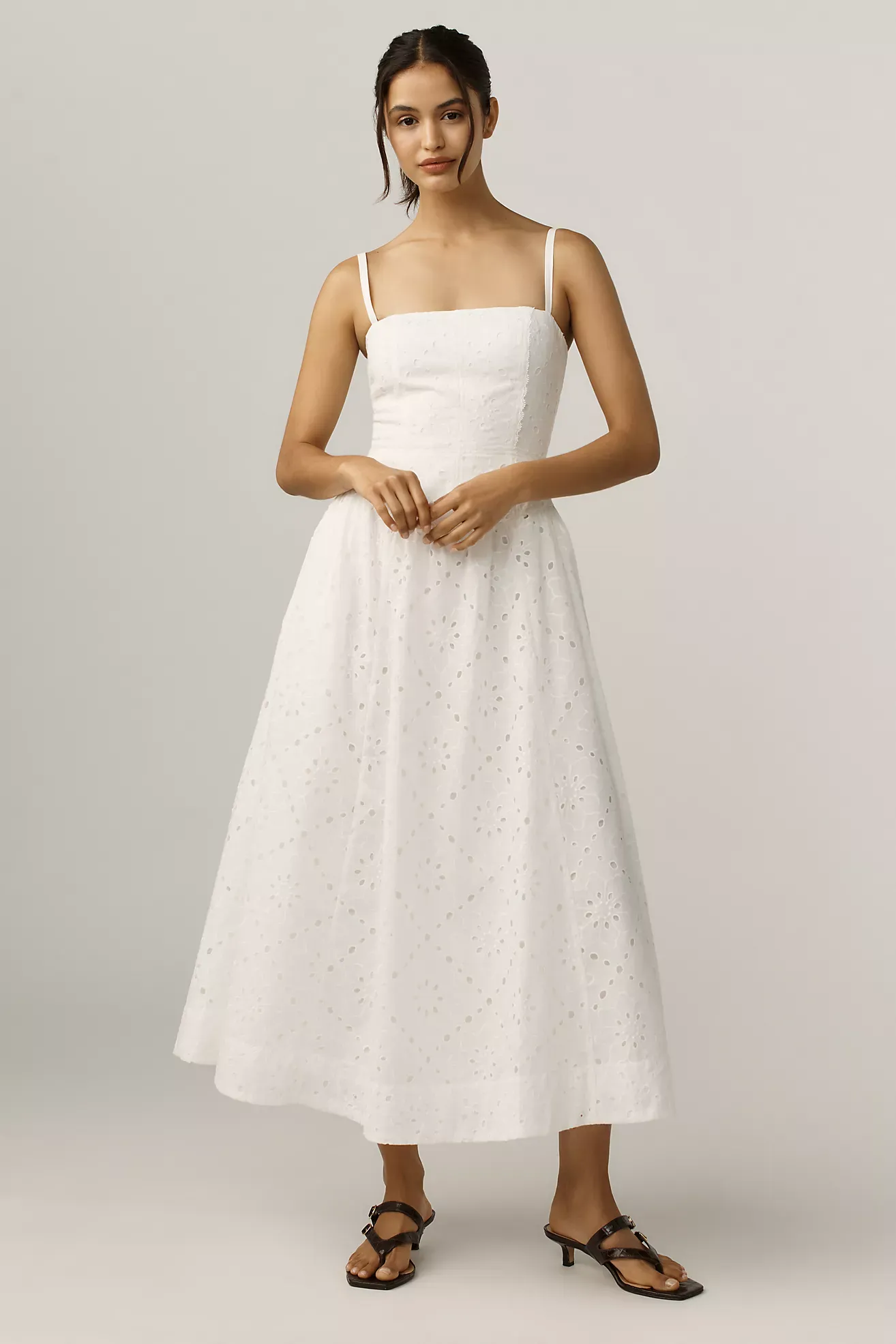 REFORMATION Katarin Eyelet Midi Dress