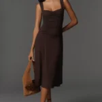 Suvi Sweetheart Knit Midi Dress Thumbnail 1