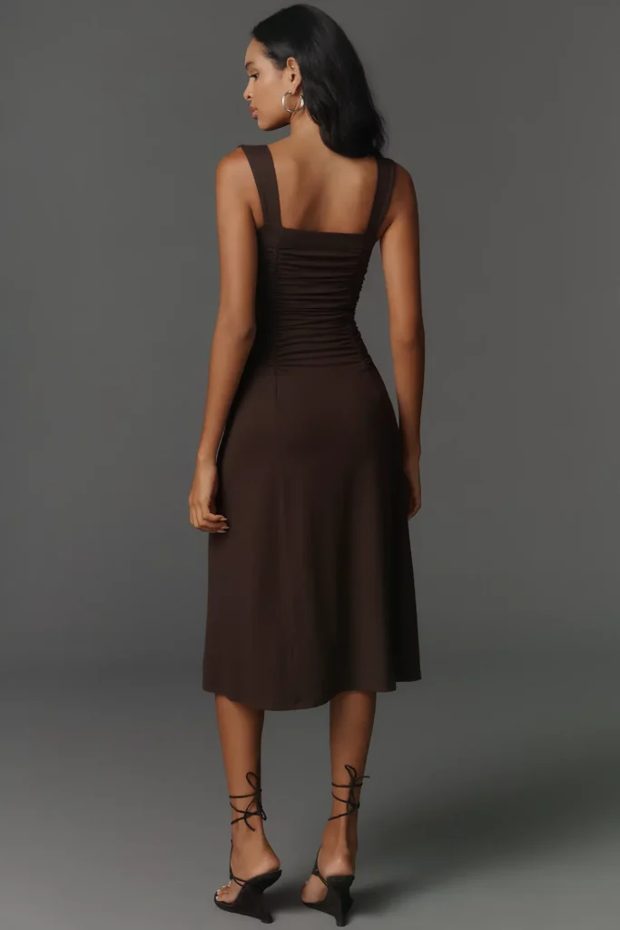 Suvi Sweetheart Knit Midi Dress Full Size Image 2
