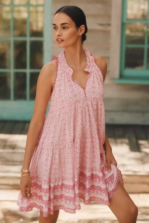 RO'S GARDEN Sofie Sleeveless Swing Mini Dress