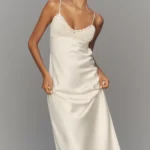 Peony Sleeveless V-Neck Slip Midi Dress Thumbnail 2