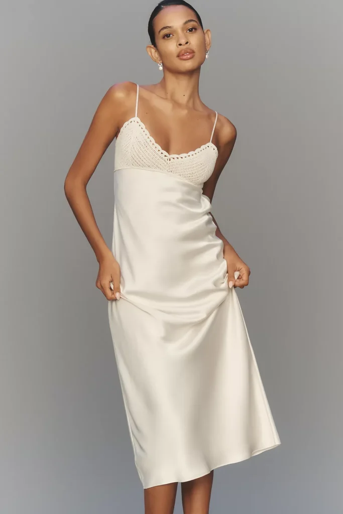 Peony Sleeveless V-Neck Slip Midi Dress Full Size Image 2
