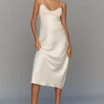 Peony Sleeveless V-Neck Slip Midi Dress Thumbnail 1