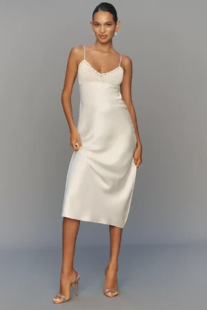 SER.O.YA Peony Sleeveless V-Neck Slip Midi Dress