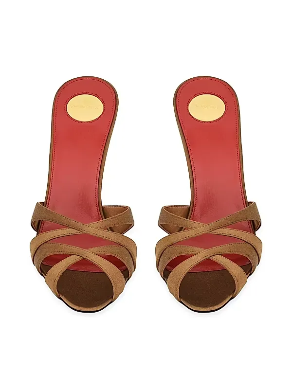 Chandelle Mules in Satin Crepe Full Size Image 3