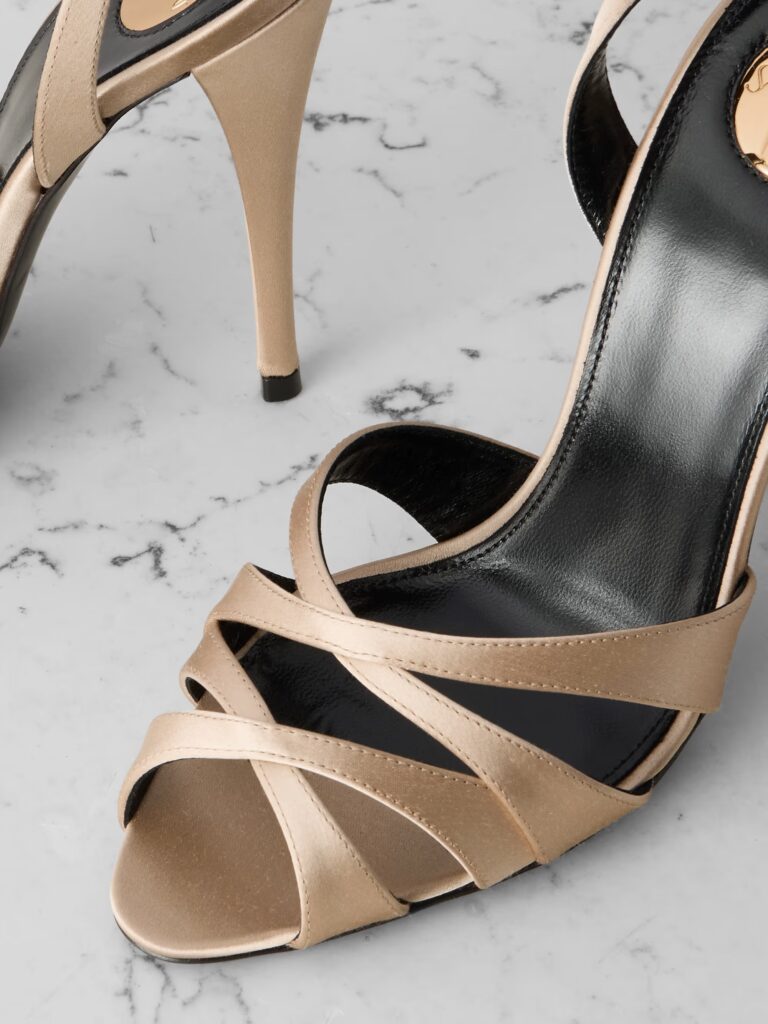 Chandelle Satin Sandals Full Size Image 4