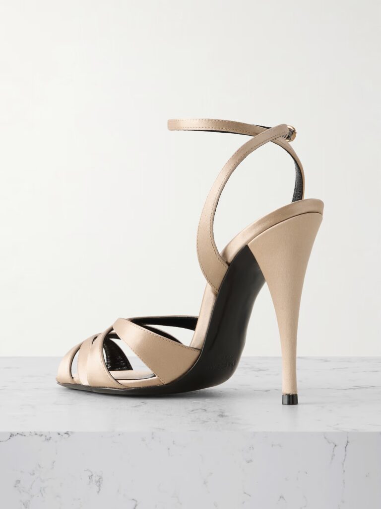 Chandelle Satin Sandals Full Size Image 2