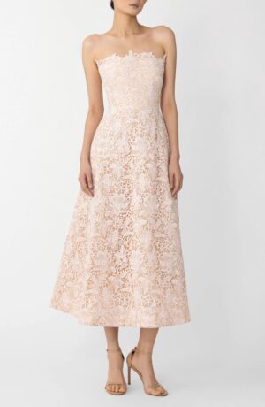 SAU LEE Rosalia Strapless Lace Dress