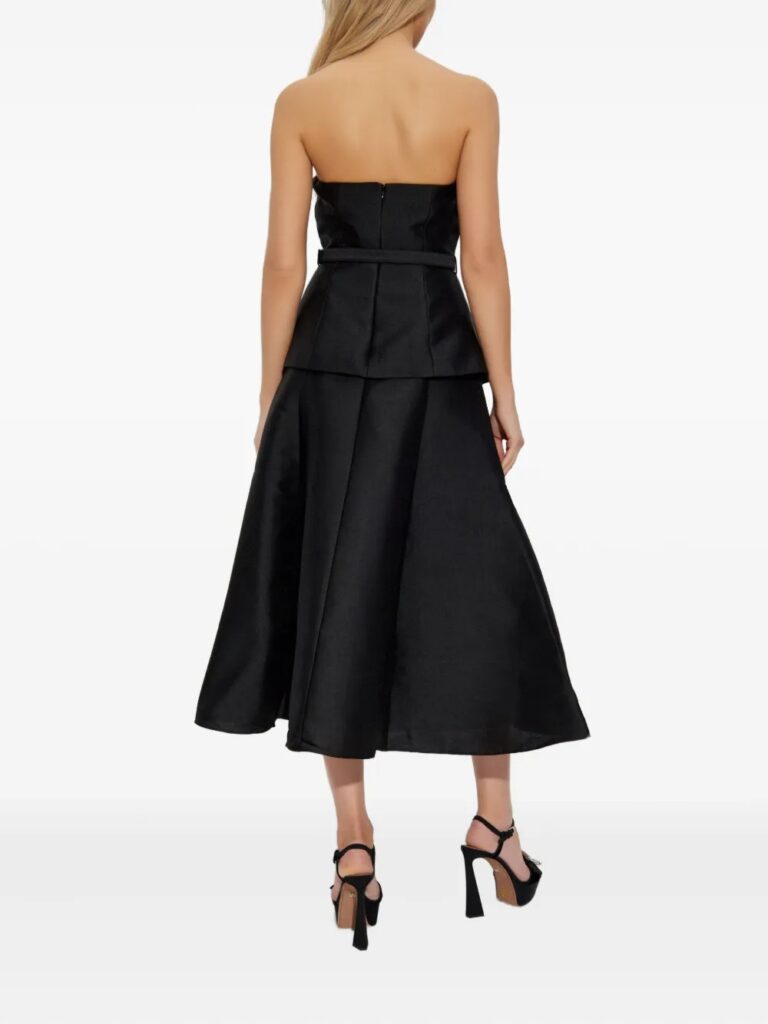 Belted Buckle-Detail Dress Full Size Image 5