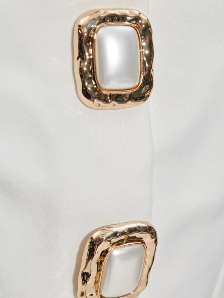 Pearl-Button Midi Dress Full Size Image 5