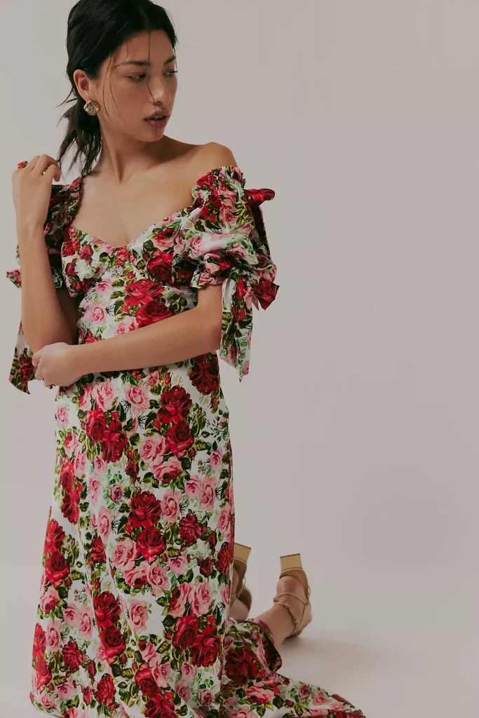 The Poet Printed Slip Dress Full Size Image 4
