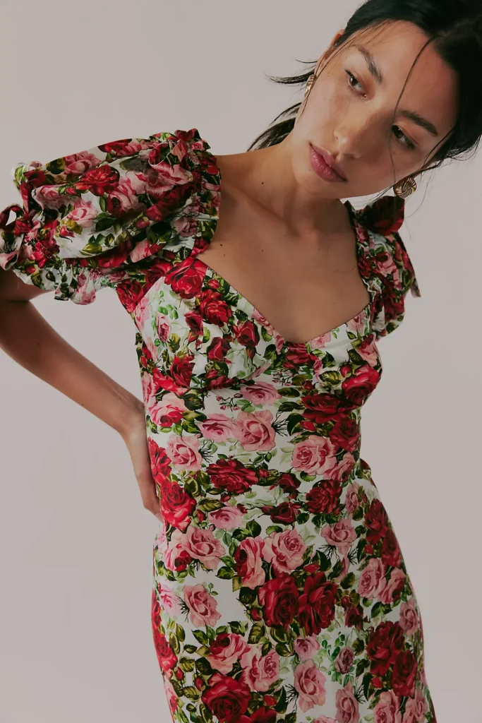 The Poet Printed Slip Dress Full Size Image 3