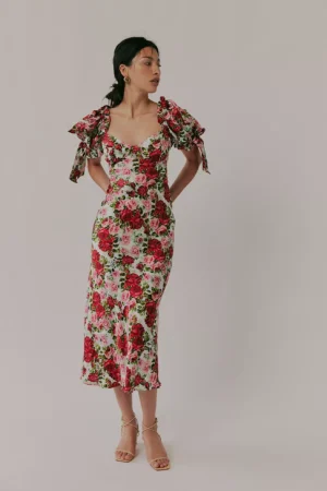 SELKIE The Poet Printed Slip Dress