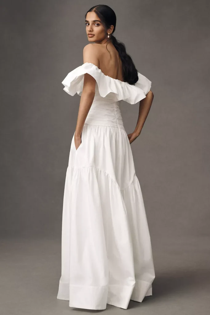 Maiori Off-The-Shoulder Ruched Maxi Dress Full Size Image 3