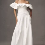 Maiori Off-The-Shoulder Ruched Maxi Dress Thumbnail 1