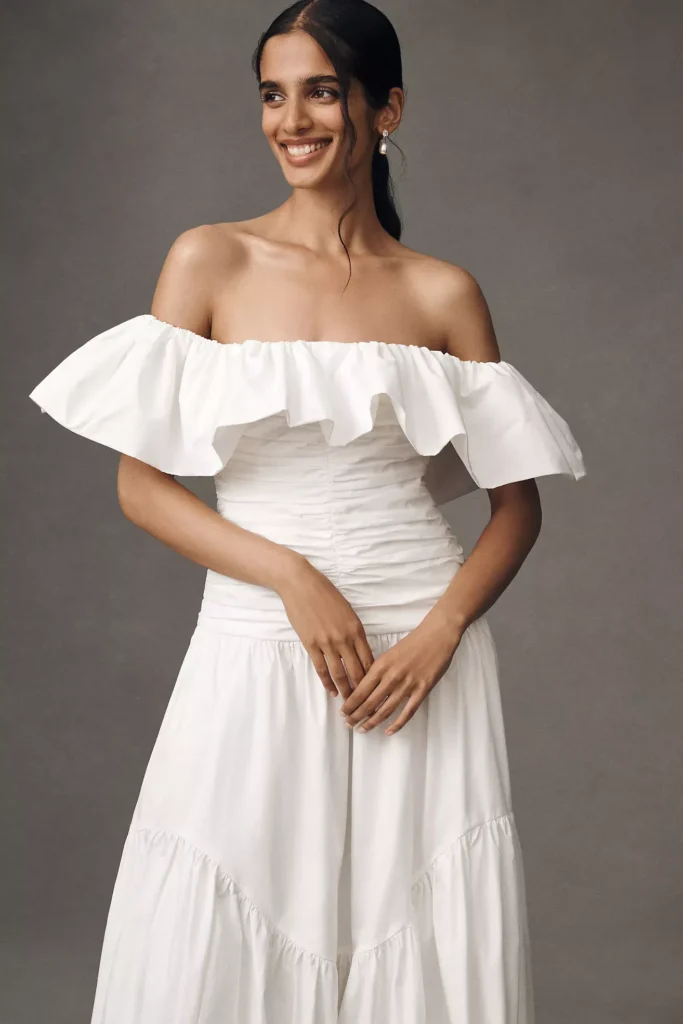 Maiori Off-The-Shoulder Ruched Maxi Dress Full Size Image 2