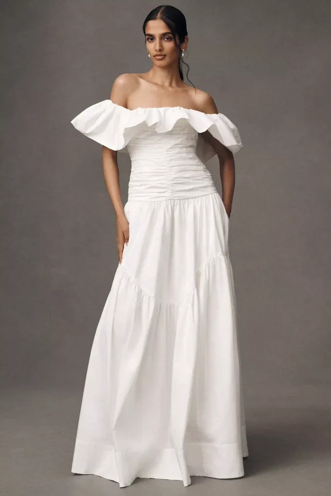 Maiori Off-The-Shoulder Ruched Maxi Dress Full Size Image 1