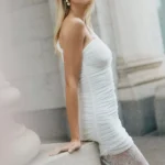 Martine Lace Gathered One-Shoulder Maxi Dress Thumbnail 4