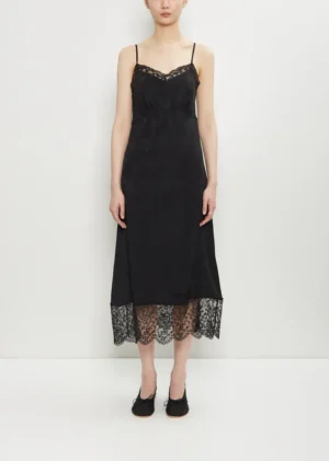 SIMONE ROCHA Brocade Lace Trim Slip Dress