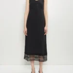 Satin Lace Trim Slip Dress Thumbnail 1