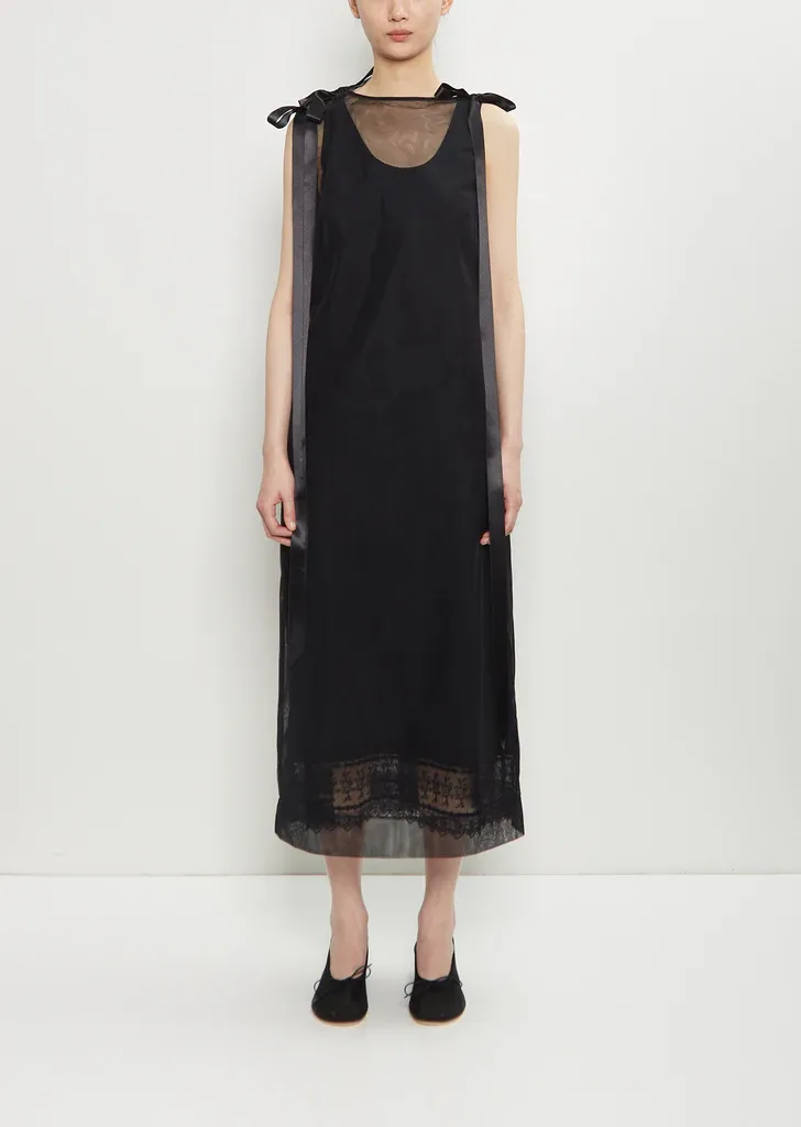 Sheer Tulle Satin Bows Dress Full Size Image 1