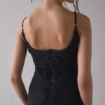 Forget Me Not Beaded Floral Appliqué Asymmetric Midi Dress Thumbnail 3