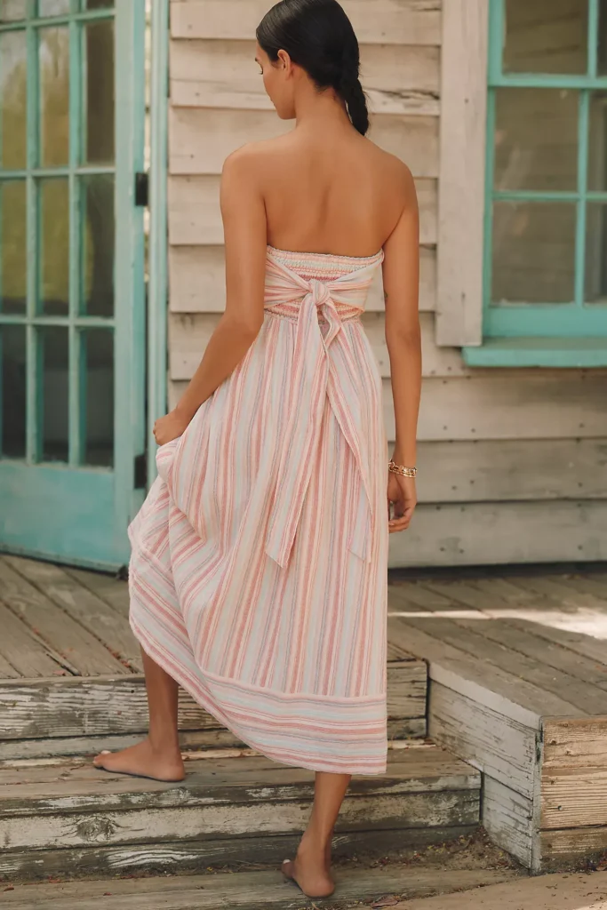 Jade Strapless Midi Dress Full Size Image 3