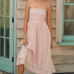 Jade Strapless Midi Dress Thumbnail 1