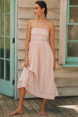 SUNDAYS Jade Strapless Midi Dress