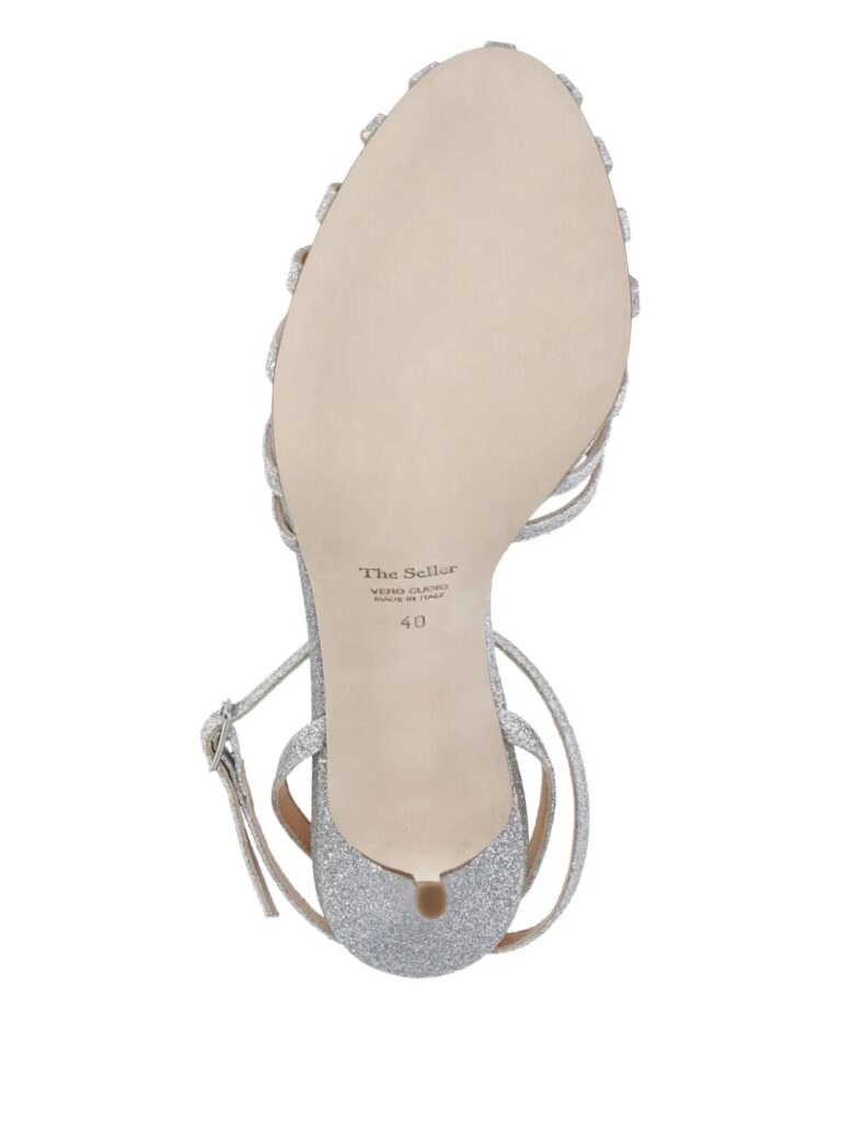 100mm Glitter T-Bar Sandals Full Size Image 2