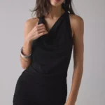 Backstage Cowl Twist-Back Cutout Mini Dress Thumbnail 5