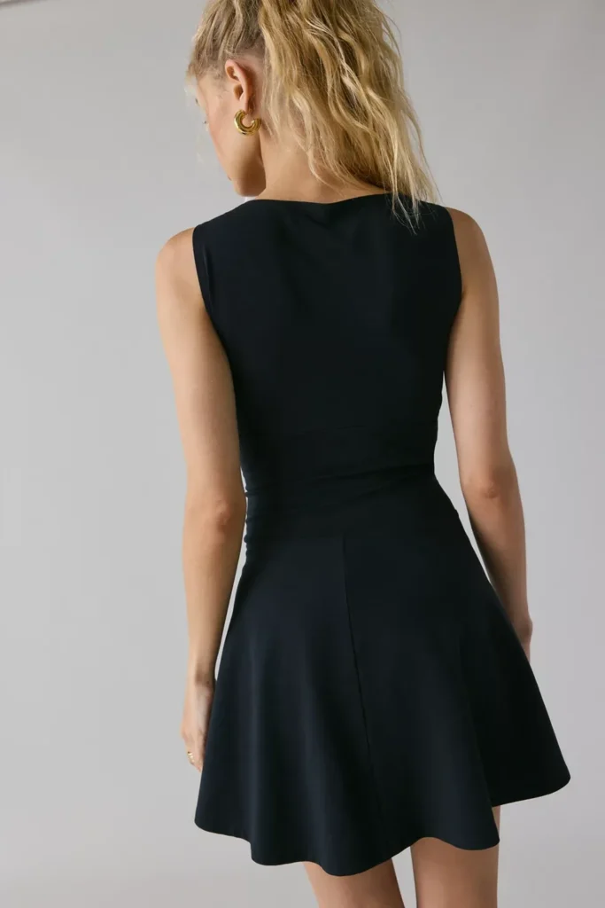 How Sweet Boatneck Drop Waist Knit Mini Dress Full Size Image 3