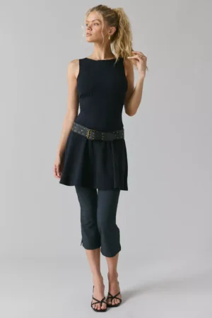 URBAN OUTFITTERS How Sweet Boatneck Drop Waist Knit Mini Dress