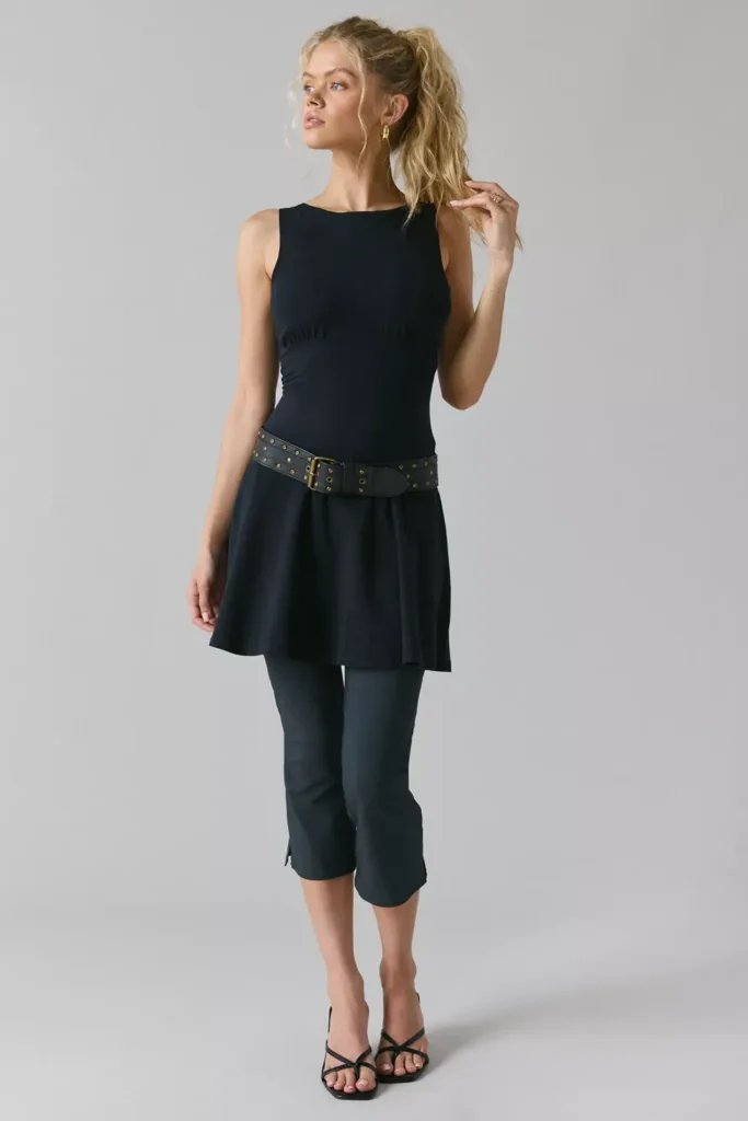 How Sweet Boatneck Drop Waist Knit Mini Dress Full Size Image 1