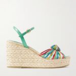 Leather-Trimmed Wedge Espadrilles Thumbnail 1