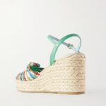 Leather-Trimmed Wedge Espadrilles Thumbnail 2