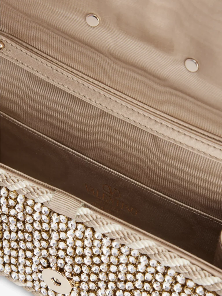 Locò Small Embellished Metallic Leather Shoulder Bag Full Size Image 3