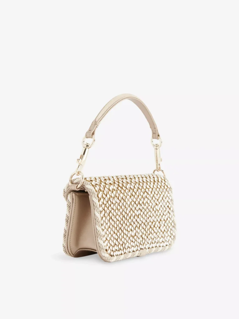 Locò Small Embellished Metallic Leather Shoulder Bag Full Size Image 4