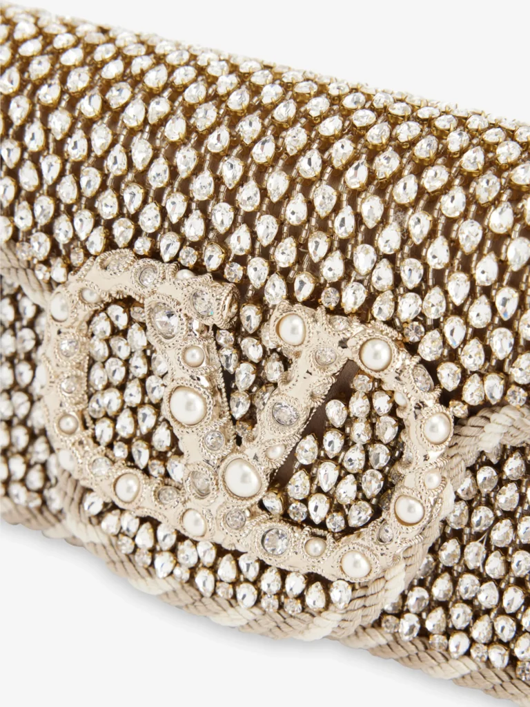 Locò Small Embellished Metallic Leather Shoulder Bag Full Size Image 5