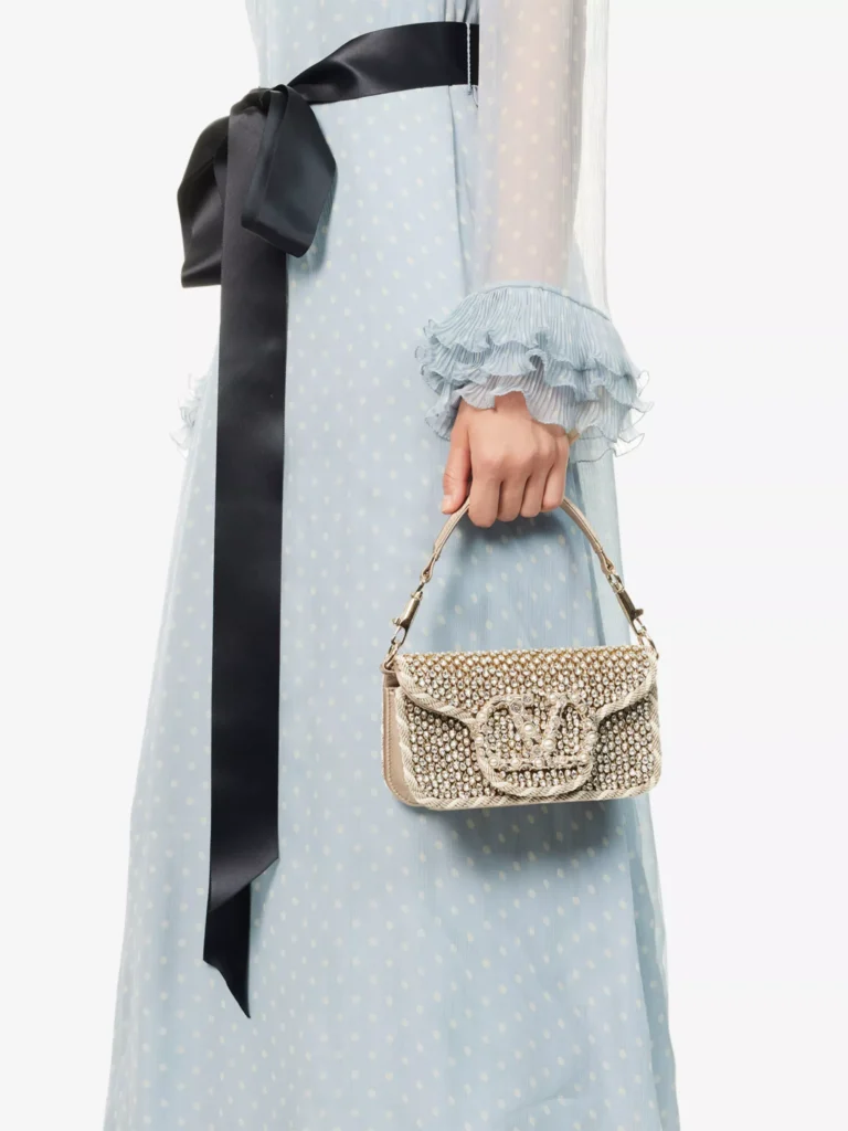 Locò Small Embellished Metallic Leather Shoulder Bag Full Size Image 2