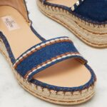 Rockstud Double Denim Espadrille Sandals Thumbnail 2