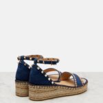 Rockstud Double Denim Espadrille Sandals Thumbnail 4