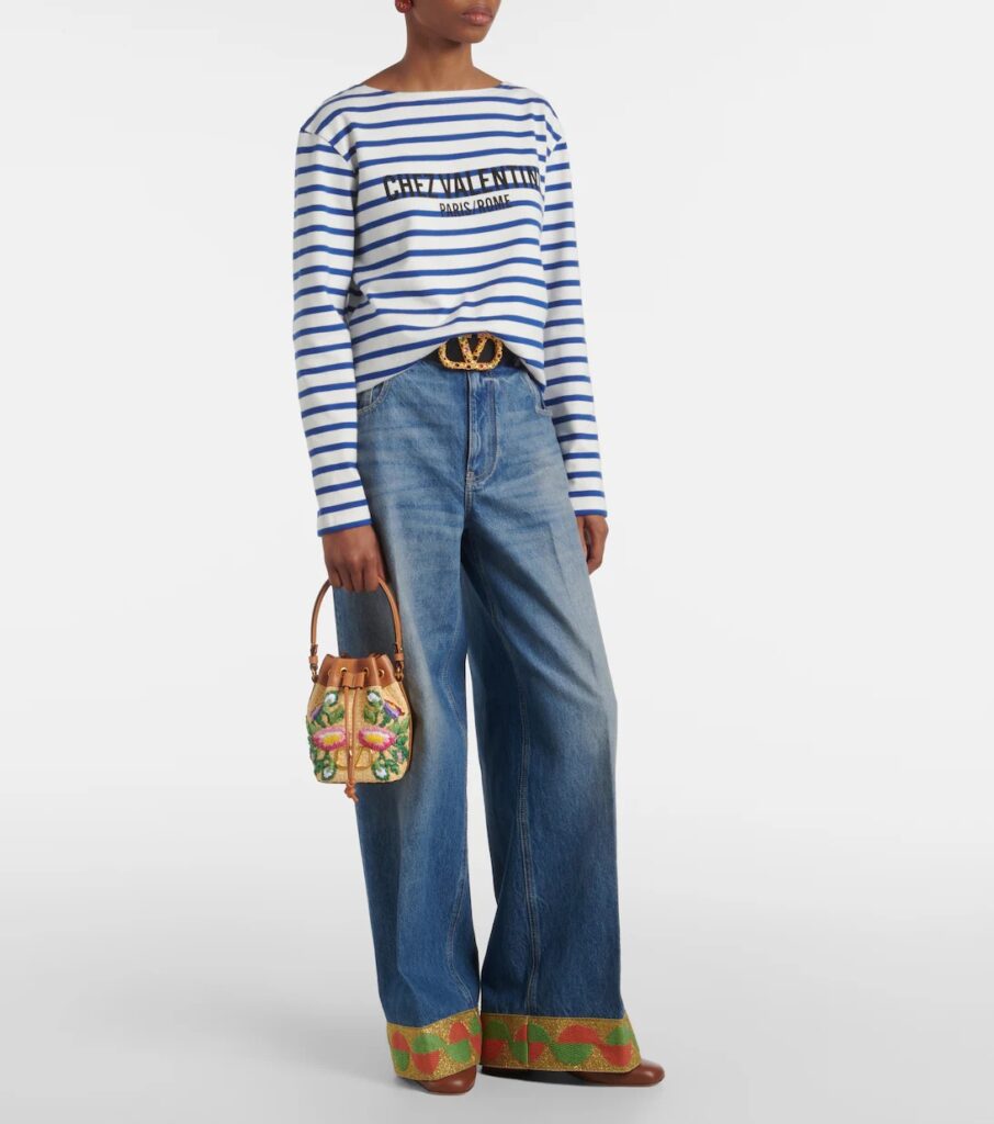 Floral Embroidered Bucket Bag Full Size Image 3