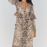 Alicia Long-Sleeve Midi Dress Thumbnail 4