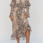Alicia Long-Sleeve Midi Dress Thumbnail 1