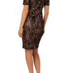 Beaded Lace Sheath Cocktail Dress Thumbnail 4