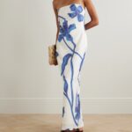 Nosso Amor Strapless Floral-Print Linen Maxi Dress Thumbnail 1