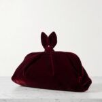 Bow Tie Pleated Velvet Clutch Thumbnail 6